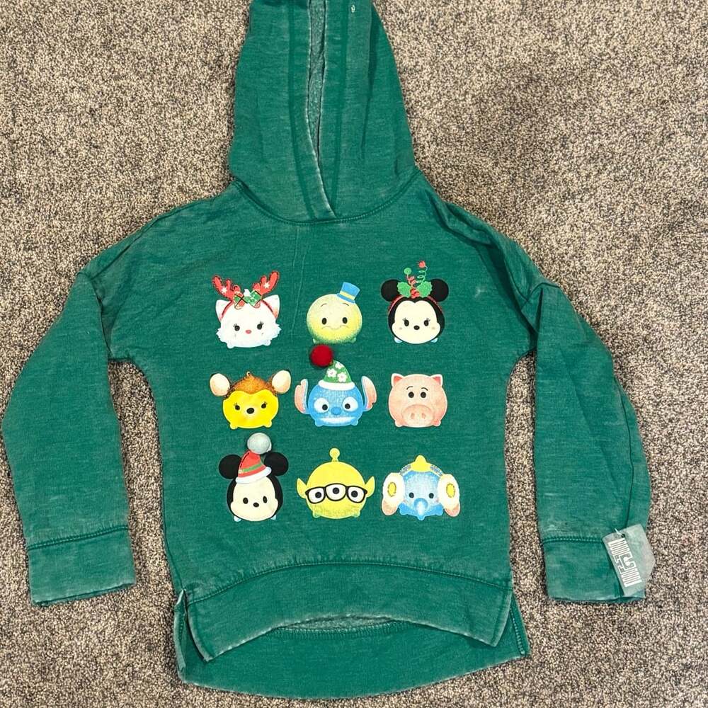 Disney Tsum Tsum Holiday Christmas Hoodie Green